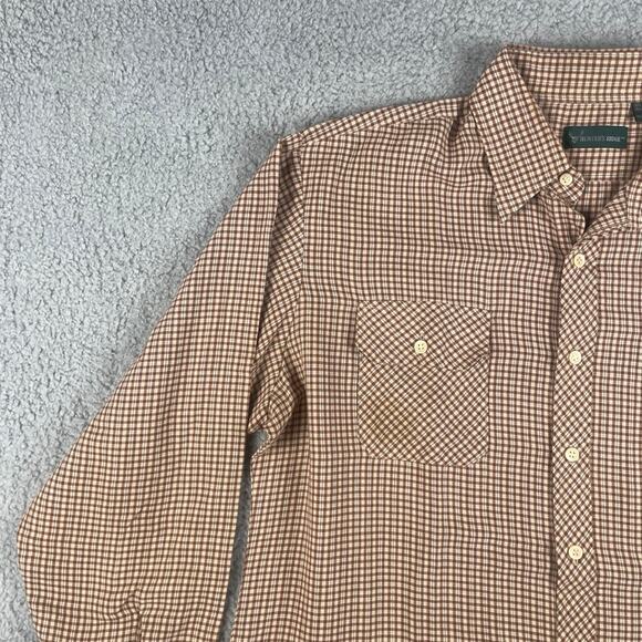 Hunter's Ridge Men's Large Brown Plaid Long Sleeve Button Up Shirt w/ Pockets - Picture 4 of 16